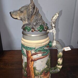 Genuine Old German Thewalt Wolf Limited Edition Beerstein